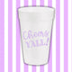 Cheers Y'all Lavender Styrofoam Cups