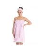 Spa Wrap + Headband Set - Pink Gingham