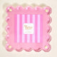 Pink  Square Scalloped Acrylic Frame