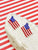American Flag Seed Bead Dangle Earrings