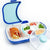 Blue Gobe Kids 2-in-1 Lunchbox with Small Snack Spinner Flip