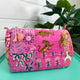 Quilted Makeup Travel Cosmetics Toiletry Bag Pink Patchwork