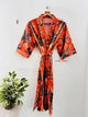 Velvet Jungle Print Kimono Robe| Handmade Stitched Robe