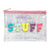Varsity Cosmetic Confetti Glitter Stuff Clear Bag Chenille