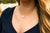 Two tone full of love initial necklace