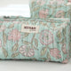 Mint Floraprint Print Travel/Make Up/Organizer/Bag