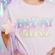 Pastel Rainbow Bday Girl Patch Short Sleeve T-Shirt - Kids
