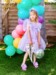 Girls Butterfly Lilac Iridescent Tulle Dress