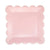 Pink Scalloped 9" Square Plate