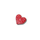Mini Red Paisley Heart Claw Hair Clip