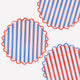 Nautical Striped Dinner Plates (x 8)