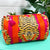 Pink/Orange Tiger Quilted Makeup Bags | Cosmetic Toiletry Bag