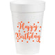 Orange Happy Birthday 16oz Styrofoam Cups