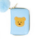 Teddy Pom Pom Zip Wallet