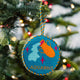 Aquarius Needlepoint Icon Ornament
