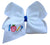 School Tools Embroidered Hair Bow