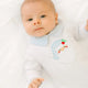 Sweet St Nick Applique Collared Bubble - Light Blue