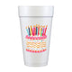 Happy Birthday Cake Styrofoam Cups