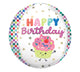 16" PKG HBD VIBRANT CUPCAKES BDAY ORBZ