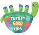 27" PKG GWS TRANQUIL TURTLE SUPERSHAPE