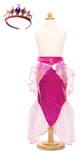 Mermaid Glimmer Skirt & Tiara, Pink, Size 5-6
