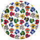 Game Day 10.5" Round Paper Plates 8 Ct Football