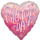 Happy Valentine's Day Iridescent Pearl Shine Foil Balloons