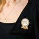 Gold Enamel "Happy Birthday" Pin Badge | Birthday Badges