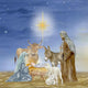 Paper Cocktail Napkins 20 Ct Starry Nativity Christmas