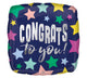 17"PKG CONGRATS TO YOU STAR BALLOON