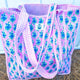 Blue Blossom Quilted Tote Bag