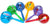 SINGLE Large Maracas Assorted Colors
