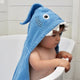 Blue Shark Hooded Towel For Toddlers
