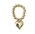 Gina Beaded Puffy Heart Charm Bracelet