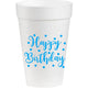 Blue Happy Birthday 16oz Styrofoam Cups