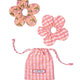 Jaipur Block Print Flower Scrunchie Set in Pink