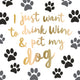 Gold Foil Funny Napkins | Drink Wine and Pet My Dog