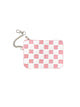 Pink Checker Key Chain Pouch