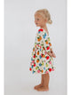 3/4 Sleeve Twirl Dress in Colorful Apples