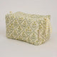 Floral Lattice Buttercream Organic Cotton Toiletry Bag (Large)