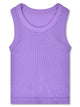 Vivid Violet Smocked Racerback Tank Top