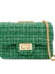 Classic Green Large Tweed Handbag