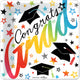 Rainbow Stars Graduation Dessert Plate