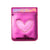 Iridescent Dark Pink with Pink Heart Phone Wallet