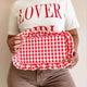 Red Gingham Frilly Makeup Bag