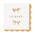 Oh Baby Gold and Tan Cocktail Napkin
