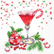 Paper Cocktail Napkins 20 Ct Christmas Martini