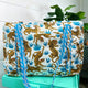 White Tiger Quilted Duffle Bag | Weekender Travel Overnight Bag