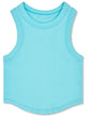 Ice Blue Cropped Racer Back Top