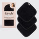 Microfiber Face Towels 3pc Set - Black